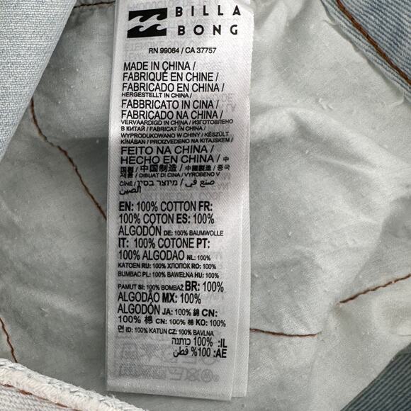 Billabong How Bout That High Rise Denim Distressed Cut Off Shorts Size 30 - Picture 7 of 7